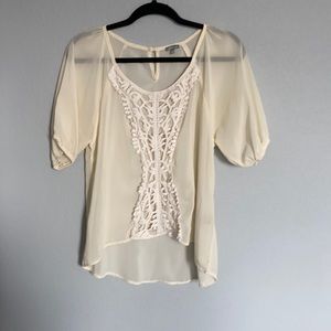 Size medium - Charlotte Russe cream blouse